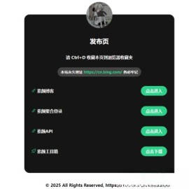2025最新网站发布页 全新Ui 好看的导航页面